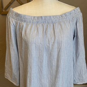 Bobeau Off-the-Shoulder 100% Cotton Blouse Women’s Medium